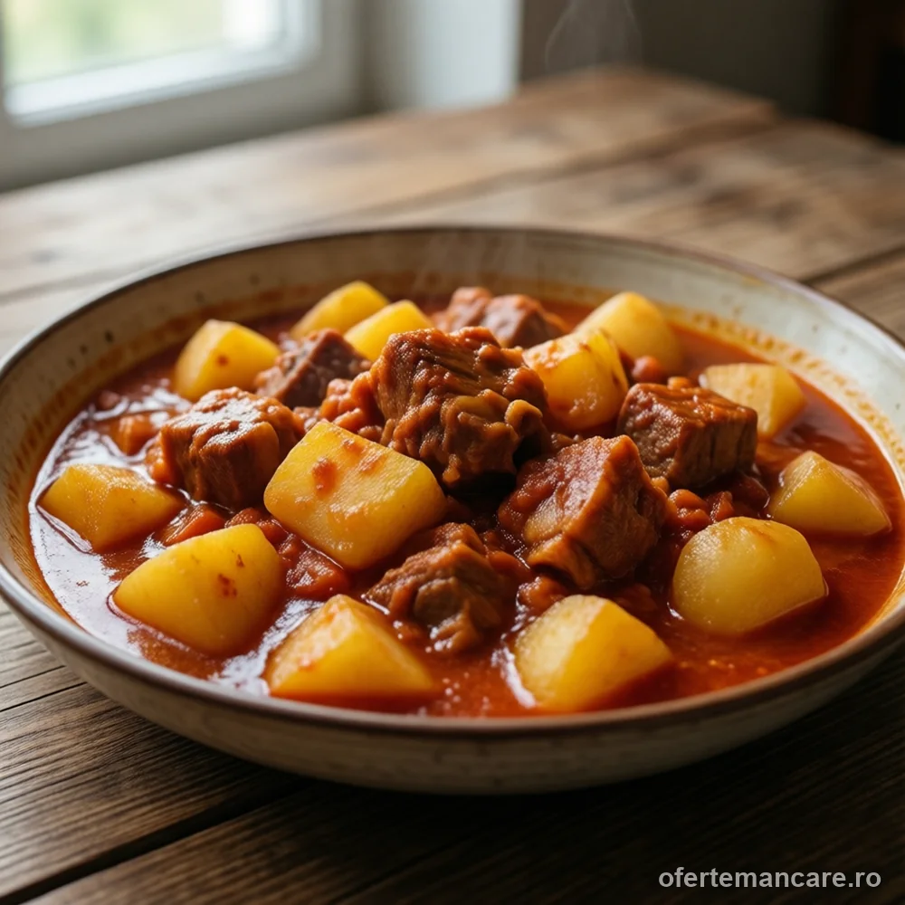 Mâncare de cartofi cu carne de porc, 2 kg — mâncare gătită, livrare în București