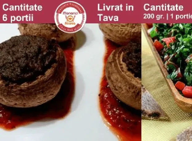 Meniu Ciuperci Umplute la Cuptor si Salata Tabbouleh