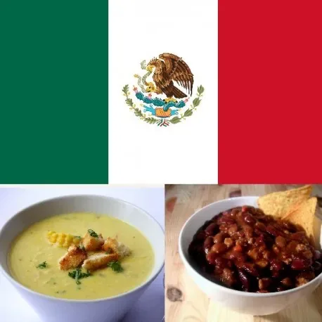 Meniu mexican: supă cremă de porumb și fasole roșie cu carne de vită