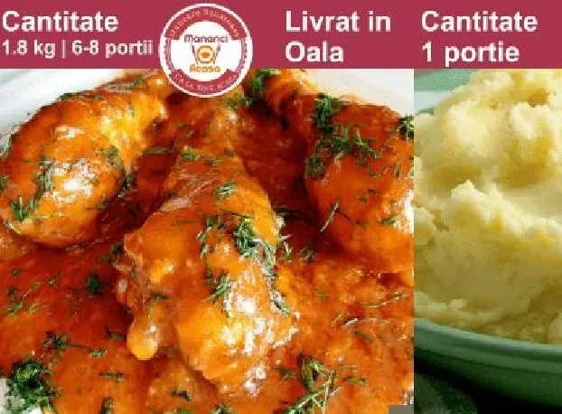 Meniu Ostropel de Pui cu Piure de Cartofi