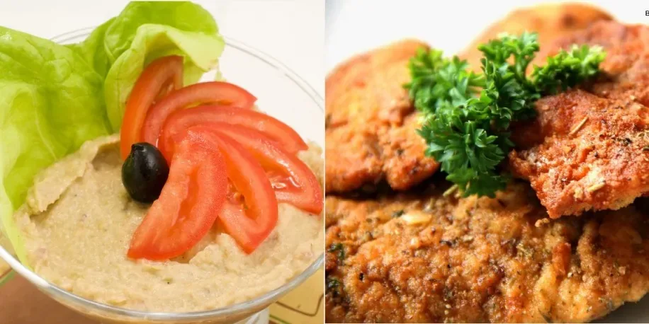 Meniu: salată de vinete și șnițele de curcan