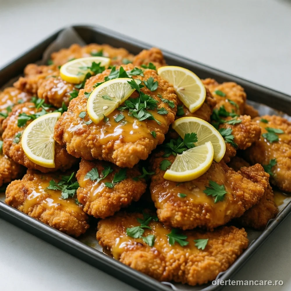 Piccata din piept de pui, 1 kg — mâncare gătită, livrare în București