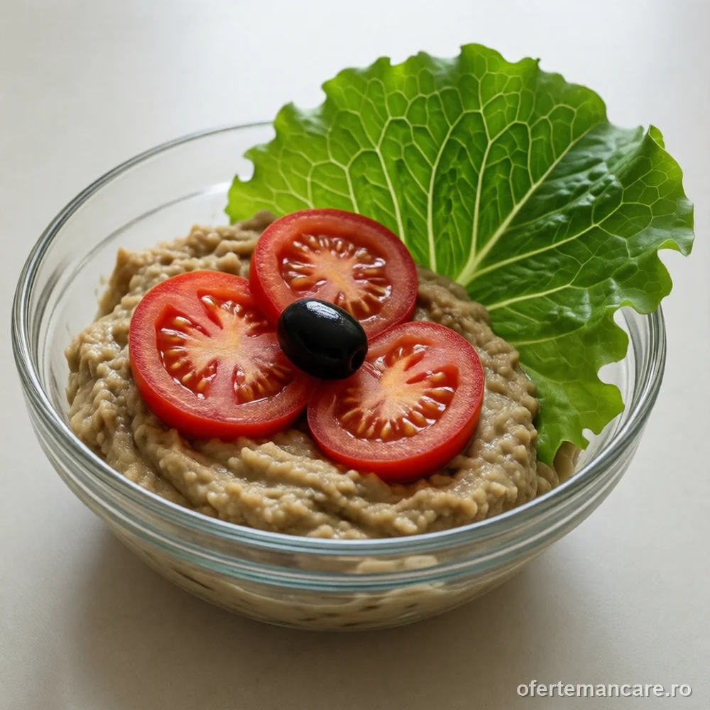Salată de vinete coapte pe plită, cu ceapă, 1,2 kg — mâncare gătită, livrare în București